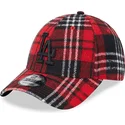 sapkak-ivelt-piros-allithato-9forty-check-los-angeles-dodgers-mlb-new-era