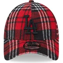 sapkak-ivelt-piros-allithato-9forty-check-los-angeles-dodgers-mlb-new-era