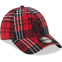 sapkak-ivelt-piros-allithato-9forty-check-los-angeles-dodgers-mlb-new-era