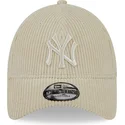 cap-ivelt-bezhov-reguliruema-lenta-9forty-wide-cord-new-york-yankees-mlb-new-era