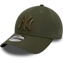 grune-gebogene-anpassbare-kappe-mit-grunem-logo-39thirty-league-essential-der-new-york-yankees-mlb-von-new-era