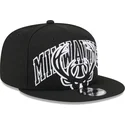 svart-platt-snapback-keps-9fifty-tip-off-2023-milwaukee-bucks-nba-fran-new-era