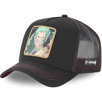 Capslab Roronoa Zoro OP2 ZOR1 One Piece Black Trucker Hat