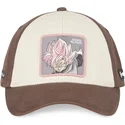 capslab-dragon-ball-goku-black-ro2-snapback-kappe-mit-gebogenem-schirm-in-beige-und-braun