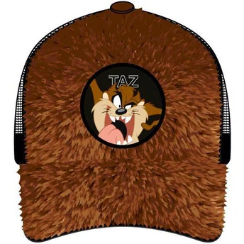 Brun och svart truckerkeps Tasmanian Devil FUR1 TAZ1 Looney Tunes från Capslab