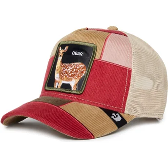 Goorin Bros. Dear Letter Opener The Farm Patchwork Multicolor Trucker Cap mit Hirschmotiv.