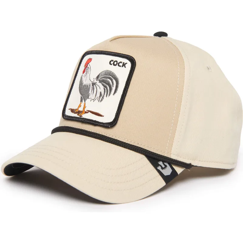 bojd-beige-snapback-keps-med-tupp-cock-rooster-100-the-farm-all-over-canvas-fran-goorin-bros