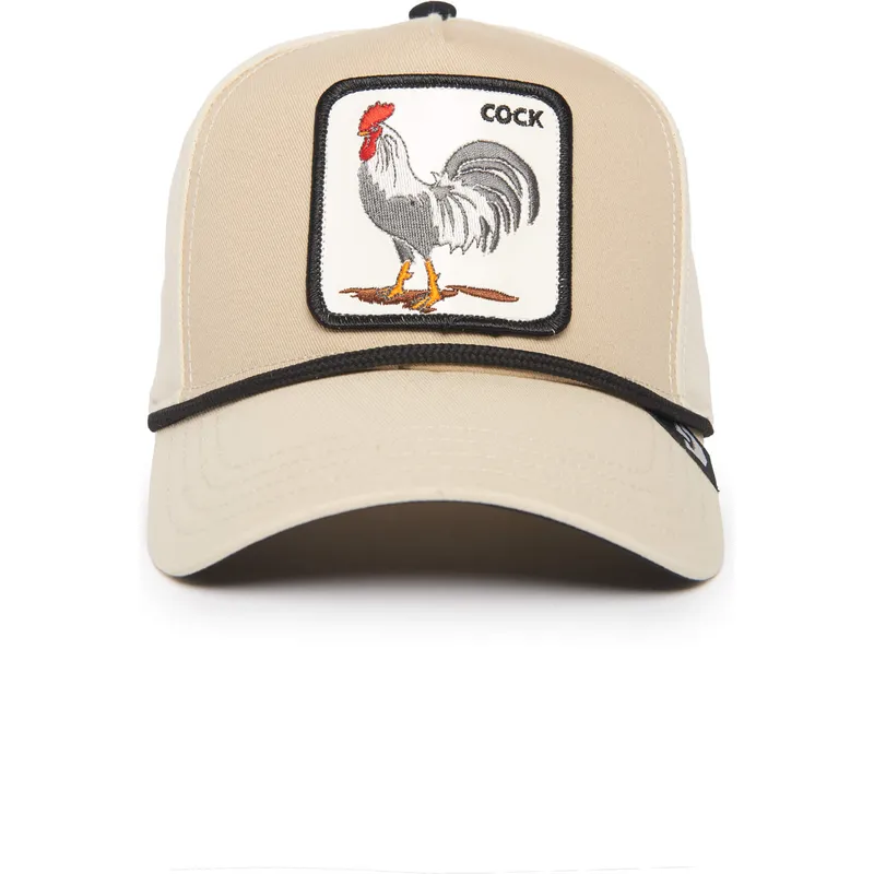 bojd-beige-snapback-keps-med-tupp-cock-rooster-100-the-farm-all-over-canvas-fran-goorin-bros