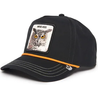 Sapkák ívelt fekete snapback Wise Owl 100 The Farm All Over Canvas The Farm Goorin Bros.
