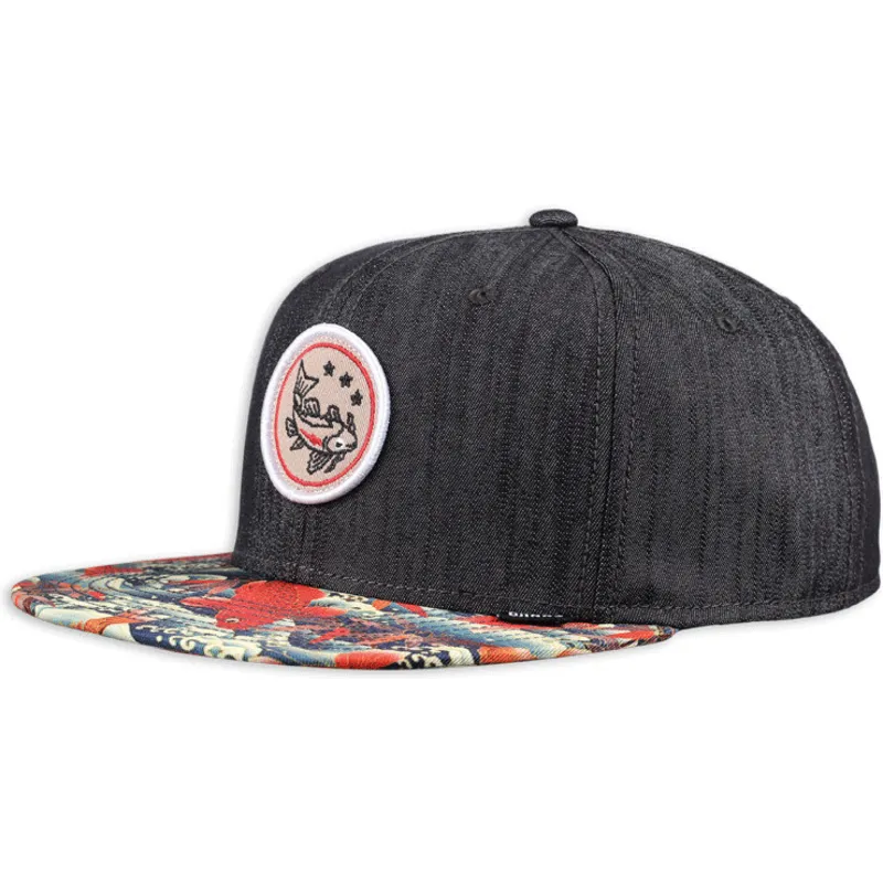 sapkak-lapos-fekete-snapback-koi-linen-djinns
