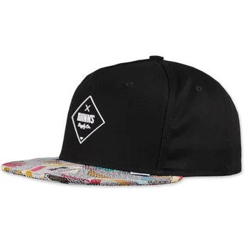 Sapkák lapos fekete snapback Rubber Aztek Djinns