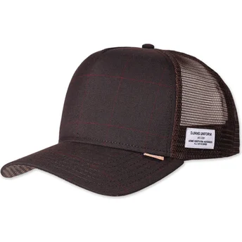Sapkák ívelt barna snapback HFT Glencheck Djinns
