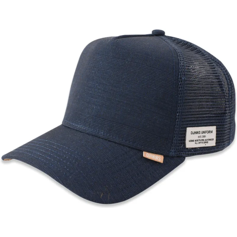djinns-hft-glencheck-navy-trucker-cap