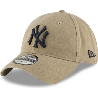Sapkák ívelt barna állítható 9TWENTY Core Classic New York Yankees MLB New Era