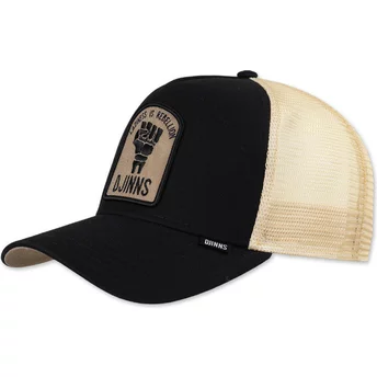 Djinns Rebellion HFT Black and Beige Trucker Hat