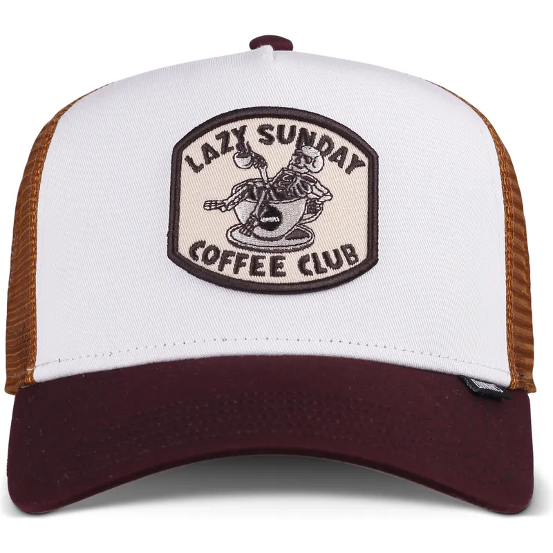 djinns-hft-coffee-club-weisse-braune-und-weinrote-trucker-cap