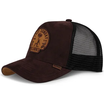 Braune und schwarze Trucker-Kappe Lazy Classic HFT von Djinns