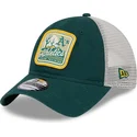 grune-und-weisse-trucker-kappe-9twenty-stripe-der-oakland-athletics-mlb-von-new-era