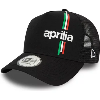 New Era 9FORTY A Frame Flawless Print Aprilia Piaggio Black Trucker Hat