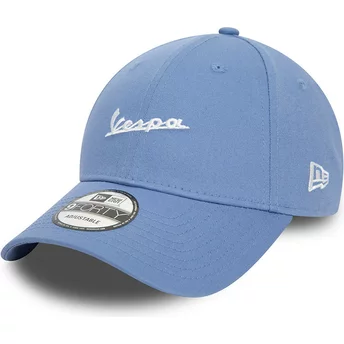 New Era Curved Brim 9FORTY Seasonal Colour Vespa Piaggio Blue Adjustable Cap