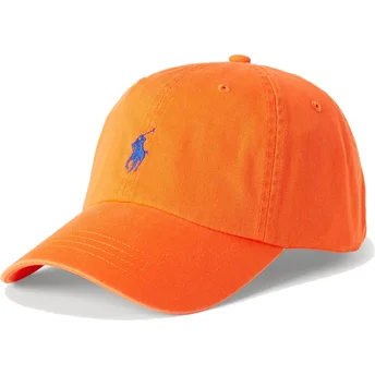 Sapkák ívelt narancssárga állítható Cotton Chino Classic Sport Polo Ralph Lauren