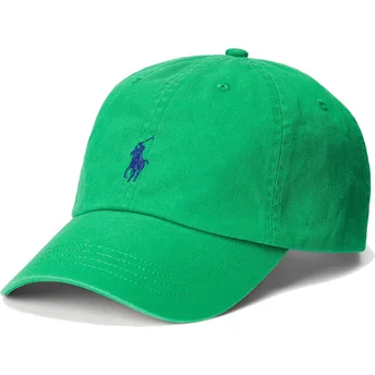 Sapkák ívelt zöld állítható Cotton Chino Classic Sport Polo Ralph Lauren