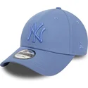 new-era-9forty-league-essential-new-york-yankees-mlb-verstellbare-blaue-kappe-mit-gebogenem-schirm-und-blauem-logo