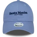 9twenty-wordmark-verstellbare-blaue-damenkappe-mit-gebogenem-schirm-von-new-era-santa-monica-california