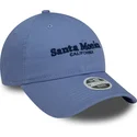 9twenty-wordmark-verstellbare-blaue-damenkappe-mit-gebogenem-schirm-von-new-era-santa-monica-california
