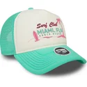 weiss-grune-damen-trucker-kappe-a-frame-foam-front-von-miami-surf-club-florida-von-new-era