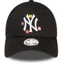 gorra-curva-negra-ajustable-para-mujer-9forty-flower-de-new-york-yankees-mlb-de-new-era