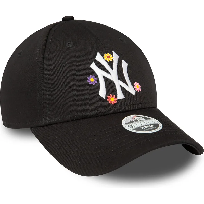 gorra-curva-negra-ajustable-para-mujer-9forty-flower-de-new-york-yankees-mlb-de-new-era