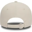 beigefarbene-verstellbare-kappe-mit-gebogenem-schirm-und-braunem-logo-9twenty-boucle-der-los-angeles-dodgers-mlb-von-new-era