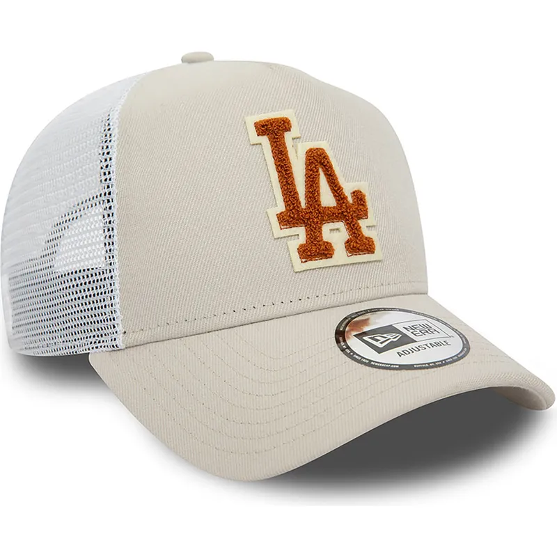 sapkak-ivelt-bezs-snapback-a-frame-boucle-los-angeles-dodgers-mlb-new-era