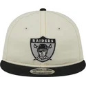verstellbare-9fifty-retro-crown-denim-kappe-in-beige-und-schwarz-der-oakland-raiders-nfl-von-new-era