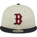 beige-und-marineblaue-flache-9fifty-retro-crown-denim-kappe-der-boston-red-sox-mlb-von-new-era