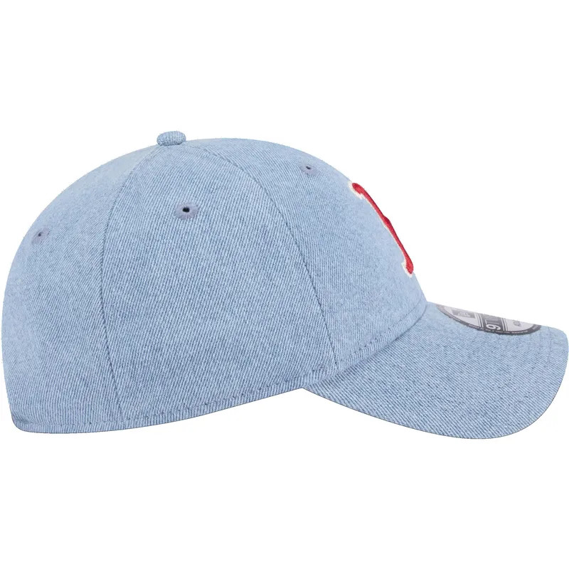 9twenty-washed-denim-boston-red-sox-mlb-verstellbare-blaue-kappe-von-new-era