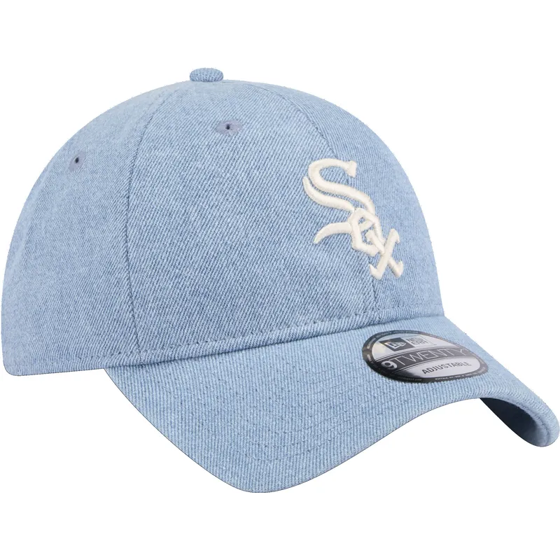 sapkak-ivelt-kek-allithato-9twenty-washed-denim-chicago-white-sox-mlb-new-era