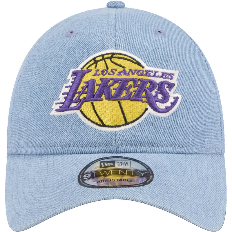 sapkak-ivelt-kek-allithato-9twenty-washed-denim-los-angeles-lakers-nba-new-era