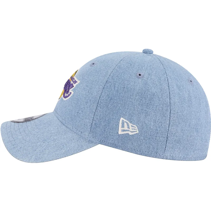 sapkak-ivelt-kek-allithato-9twenty-washed-denim-los-angeles-lakers-nba-new-era