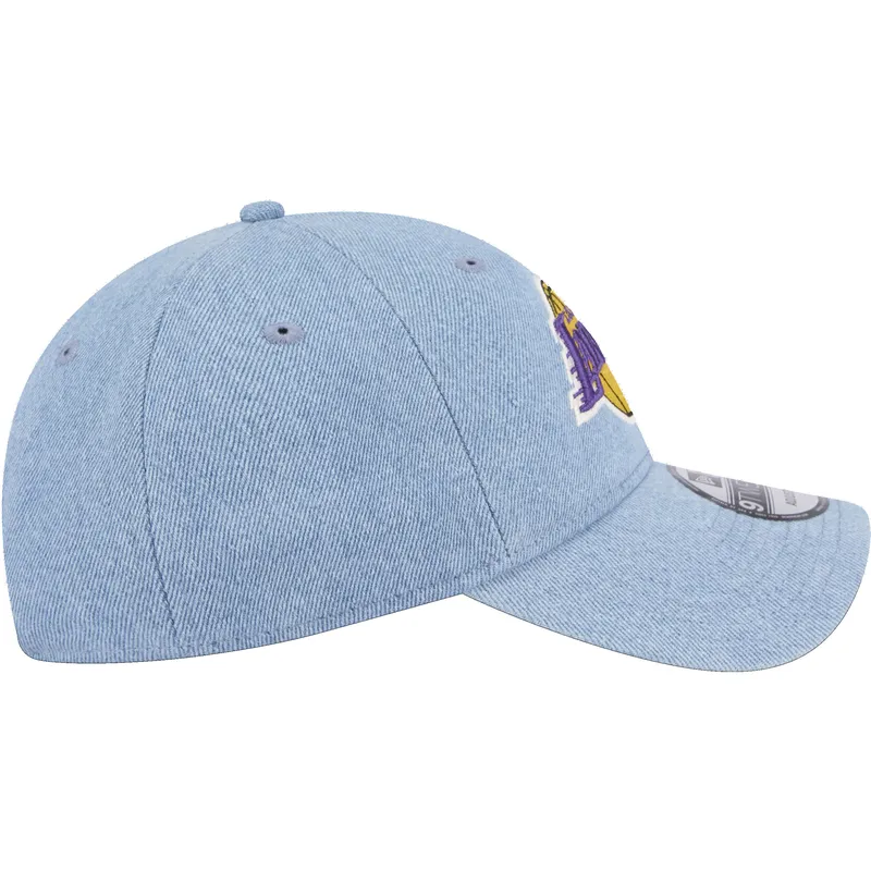 sapkak-ivelt-kek-allithato-9twenty-washed-denim-los-angeles-lakers-nba-new-era