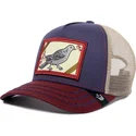 goorin-bros-ye-olde-birdie-the-farm-retro-classic-trucker-cap-in-marineblau-beige-und-rot-mit-vogelmotiv