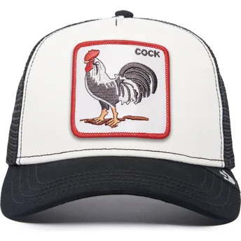 Trucker-Cap weiß und schwarz Hahn The Cock The Farm von Goorin Bros.
