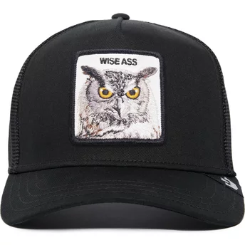Goorin Bros. Wise Ass Owl The Farm Premium Black Trucker Hat