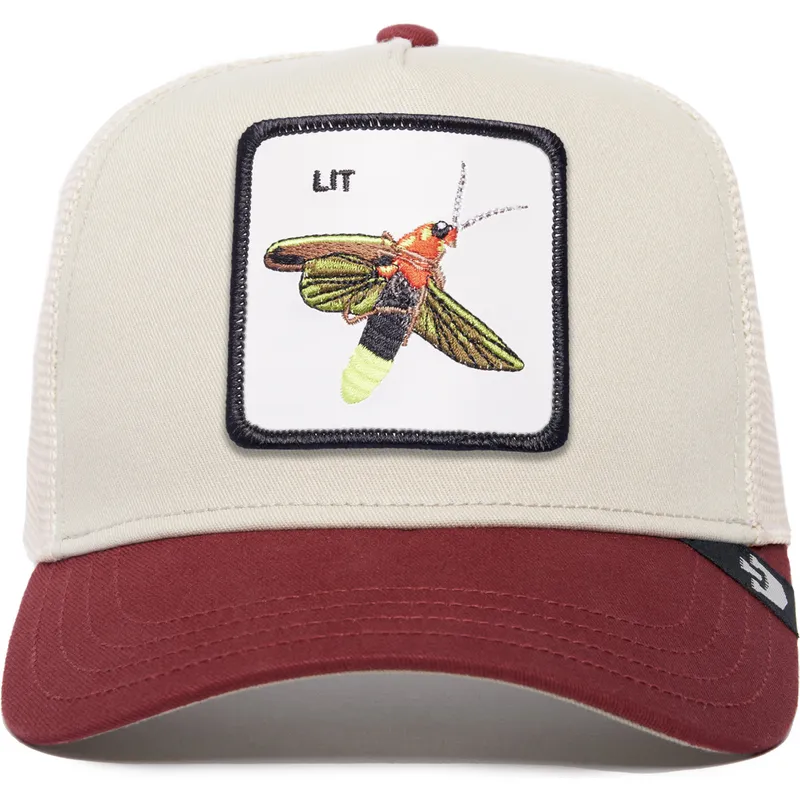 goorin-bros-beige-och-rod-truckerkeps-med-eldfluga-lit-the-farm-premium