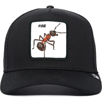 Goorin Bros. Fire The Farm Premium svart truckerkeps med myra.