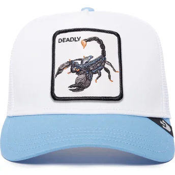 Trucker-Cap weiß und blau Skorpion Deadly The Farm Premium von Goorin Bros.