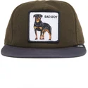 gron-och-bla-platt-keps-snapback-hund-rottweiler-bad-boy-top-dog-the-farm-flats-fran-goorin-bros