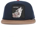 sapkak-lapos-sotetkek-snapback-marron-lone-wolf-one-pack-the-farm-flats-the-farm-goorin-bros