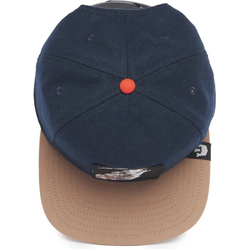 sapkak-lapos-sotetkek-snapback-marron-lone-wolf-one-pack-the-farm-flats-the-farm-goorin-bros
